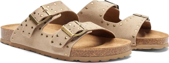 Delilah stud-embellished suede slides - Image 2