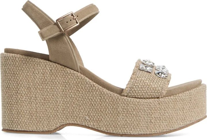 Delina Ankle Strap Platform Wedge Sandal - Image 3