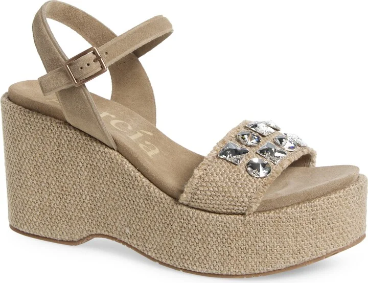 Delina Ankle Strap Platform Wedge Sandal