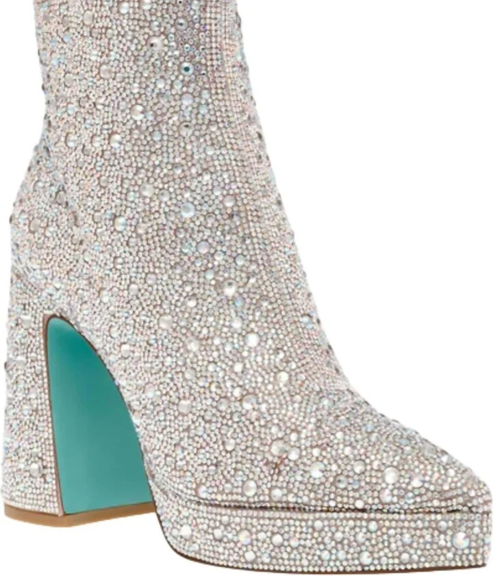 Della Ankle Boot In Rhinestone