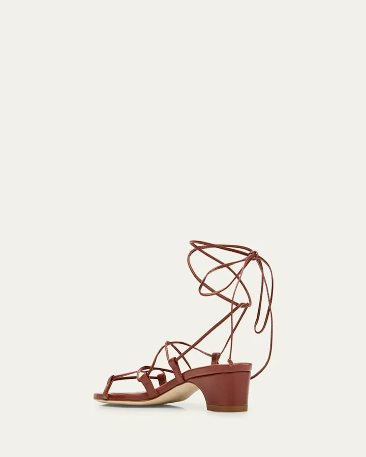 Dellasan Leather Kitten-Heel Sandals - Image 2