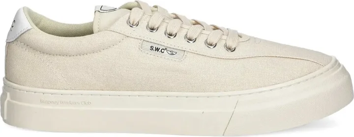 Dellow 02 lace-up canvas trainers