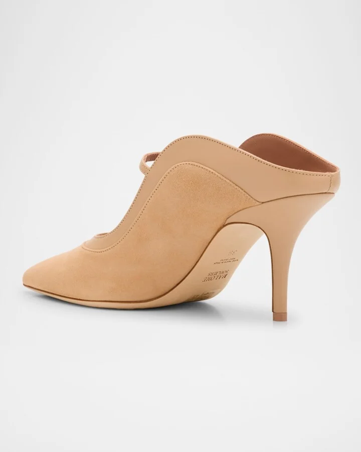 Delphi Suede Nappa Mary Jane Mules - Image 2