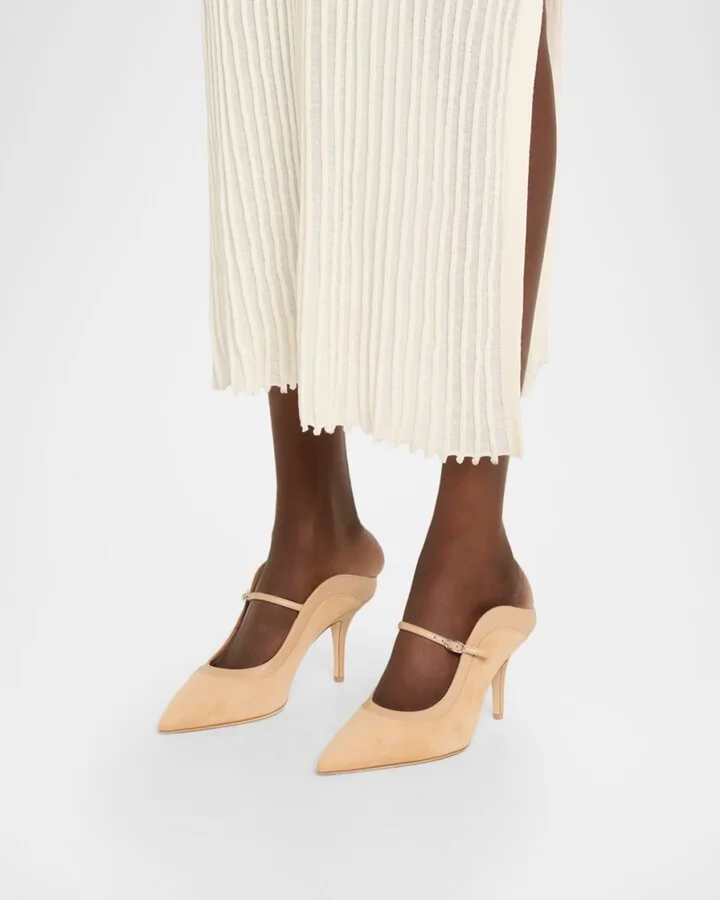 Delphi Suede Nappa Mary Jane Mules - Image 10