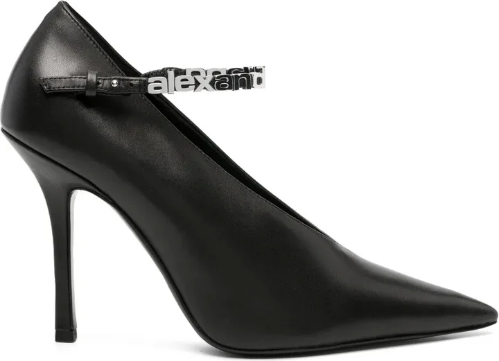 Delphine 105mm logo-lettering pumps