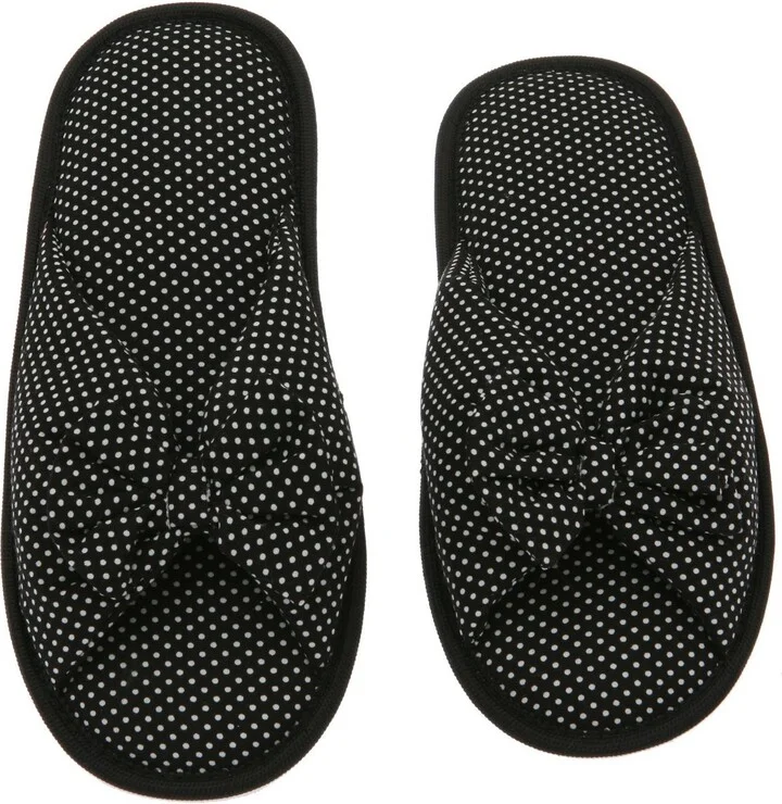 DeluxeComfort Cotton Poka Dot Women's Open Toe Flip-Flops