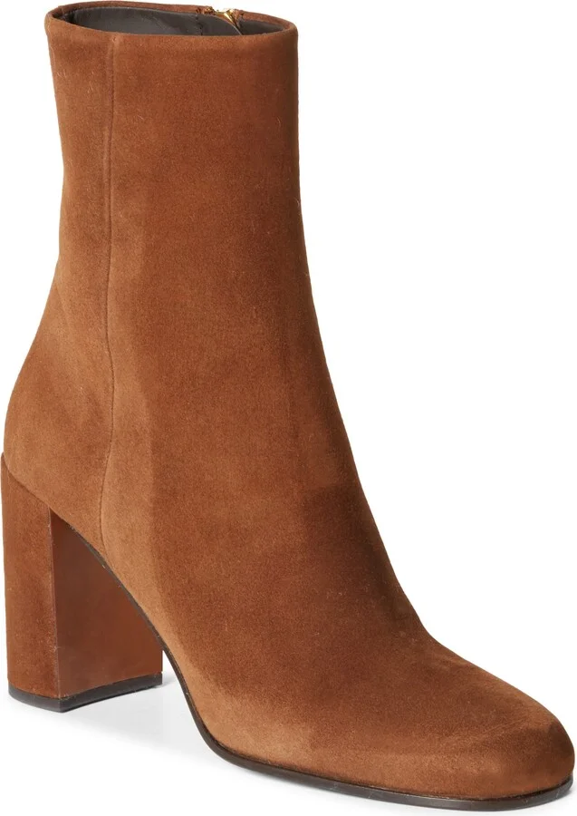Demi Block Heel Suede Bootie