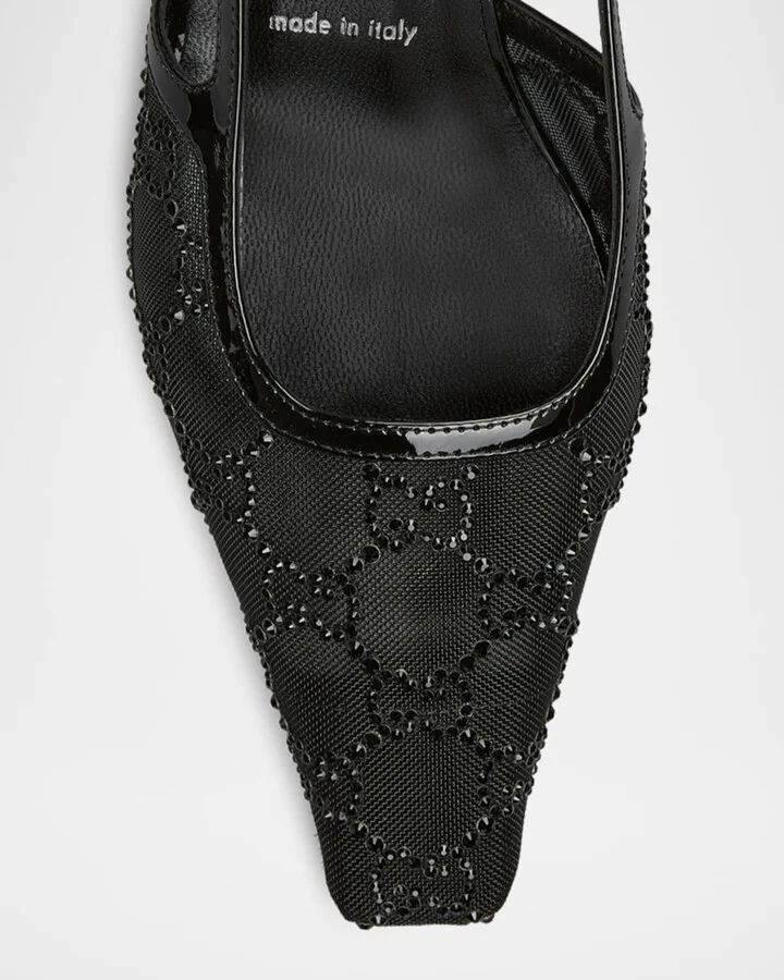 Demi Crystal Mesh Slingback Pumps - Image 5