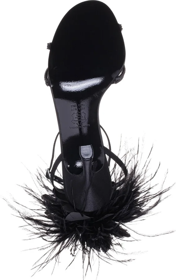 Demi Faux Feather Ankle Strap Sandal - Image 5