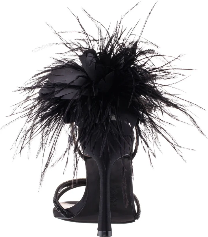 Demi Faux Feather Ankle Strap Sandal - Image 6