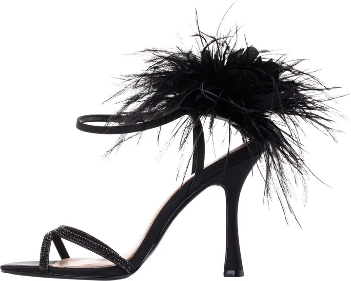 Demi Faux Feather Ankle Strap Sandal - Image 7