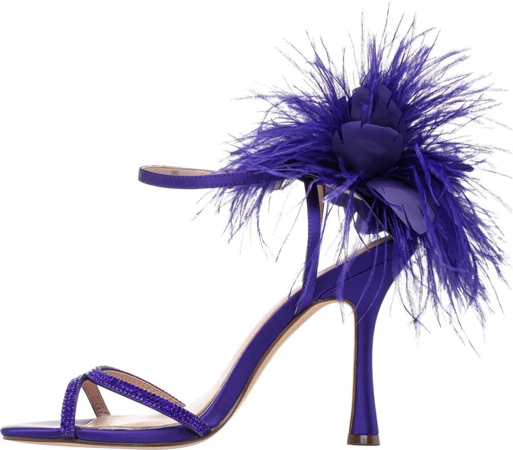 Demi Faux Feather Ankle Strap Sandal - Image 7