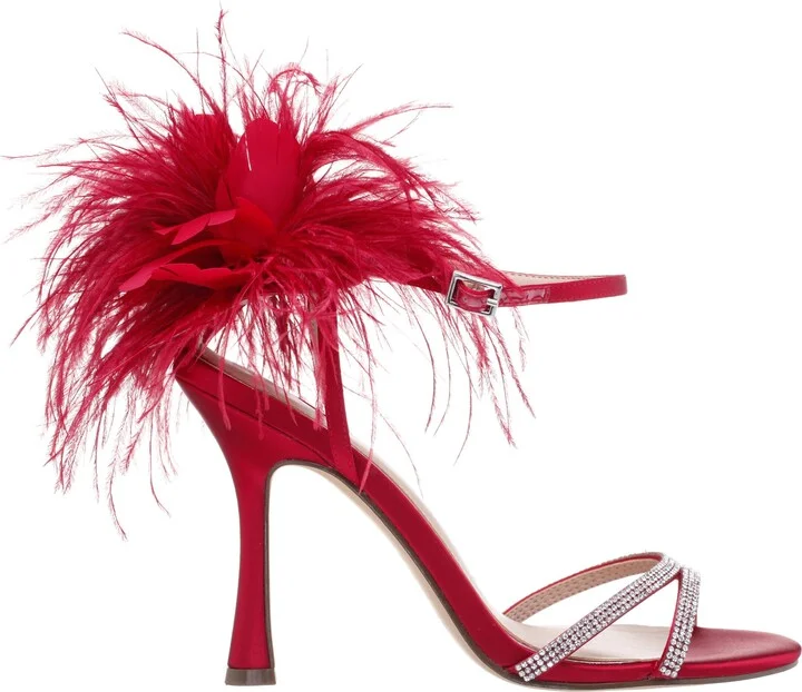 Demi Faux Feather Ankle Strap Sandal - Image 9