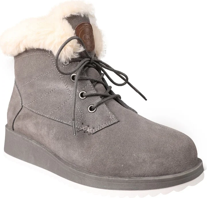 Demi Faux Shearling Wedge Bootie