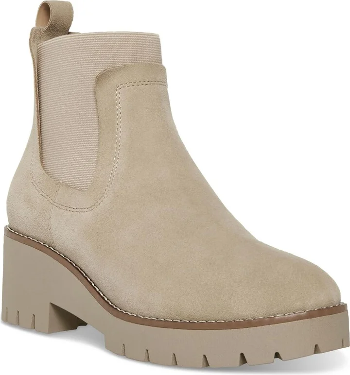 Demi Womens Leather Lug Sole Chelsea Boots
