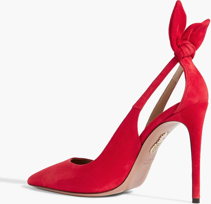 Deneuve Bow 105 suede pumps - Image 3
