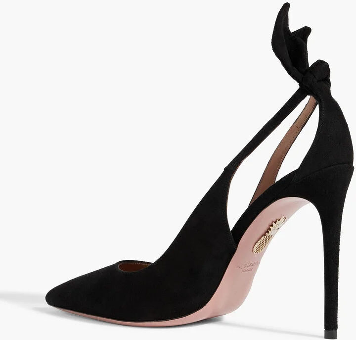 Deneuve Bow 105 suede pumps - Image 6