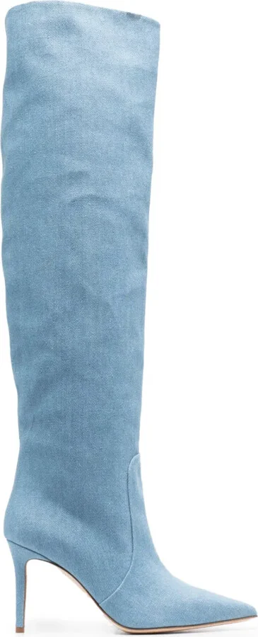Denim 85mm Thigh-High Boots