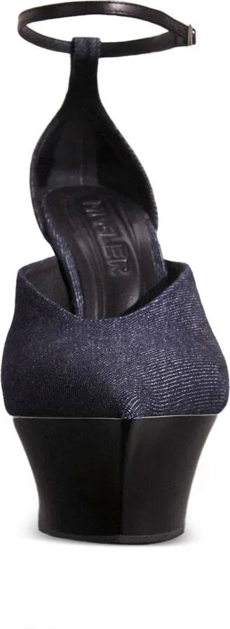 Denim Ankle-Strap Mules - Image 3