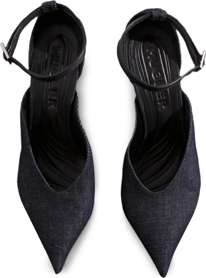 Denim Ankle-Strap Mules - Image 4