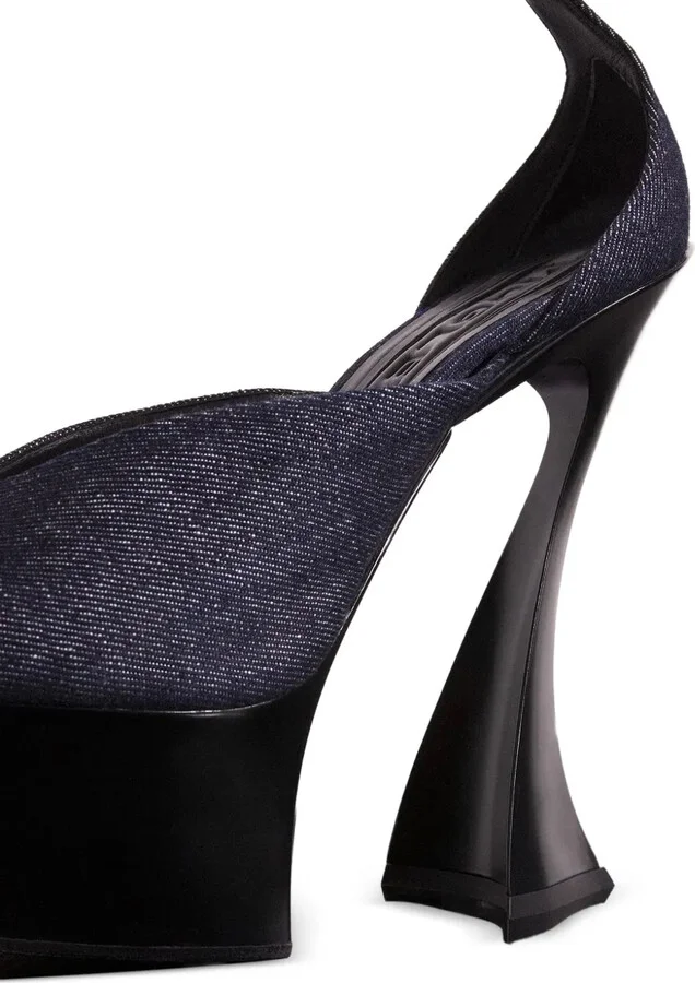 Denim Ankle-Strap Mules - Image 5