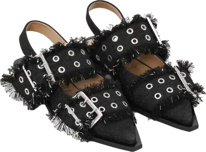 Denim Ballet Flats - Image 2