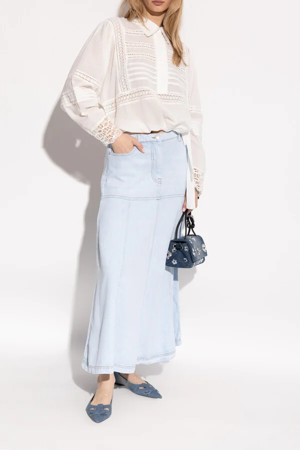 Denim Ballet Flats Kat, , - Blue - Image 2