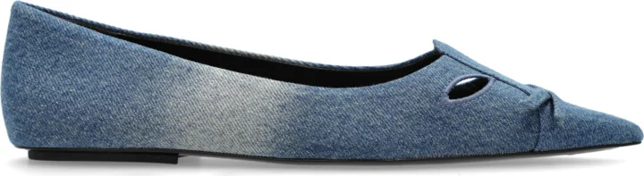 Denim Ballet Flats Kat, , - Blue