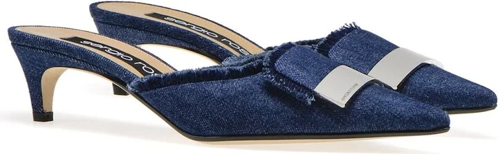 Denim Effect Mules - Image 2