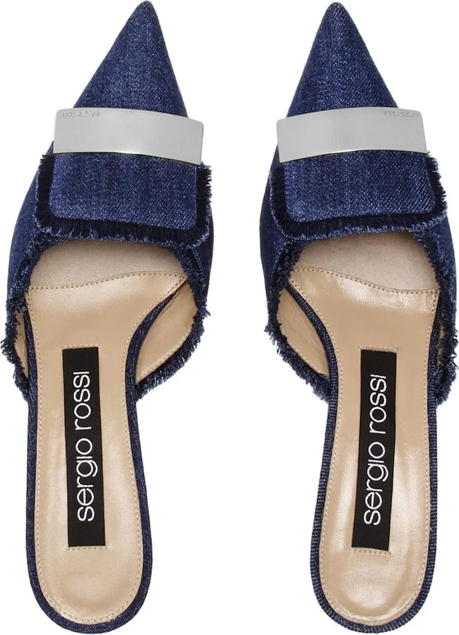 Denim Effect Mules - Image 4