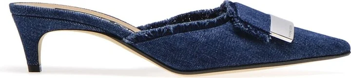 Denim Effect Mules