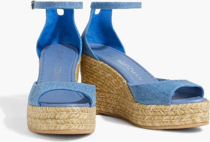 Denim espadrille wedge sandals - Image 2