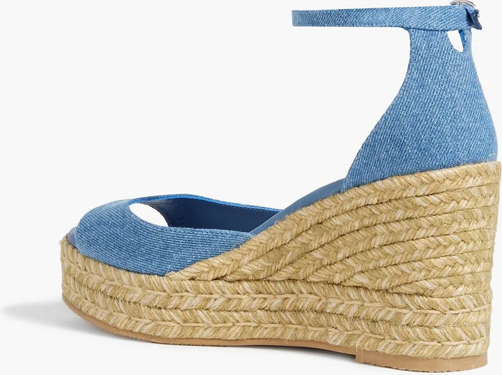 Denim espadrille wedge sandals - Image 3