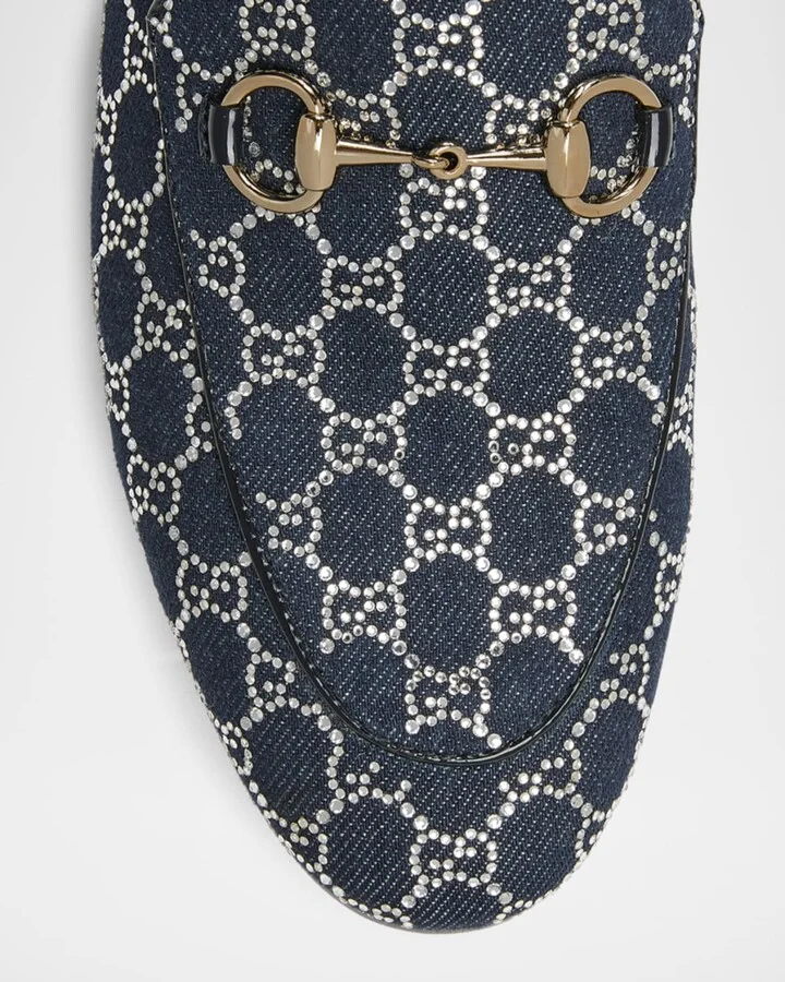 Denim GG Crystal New Jordaan Loafers - Image 3