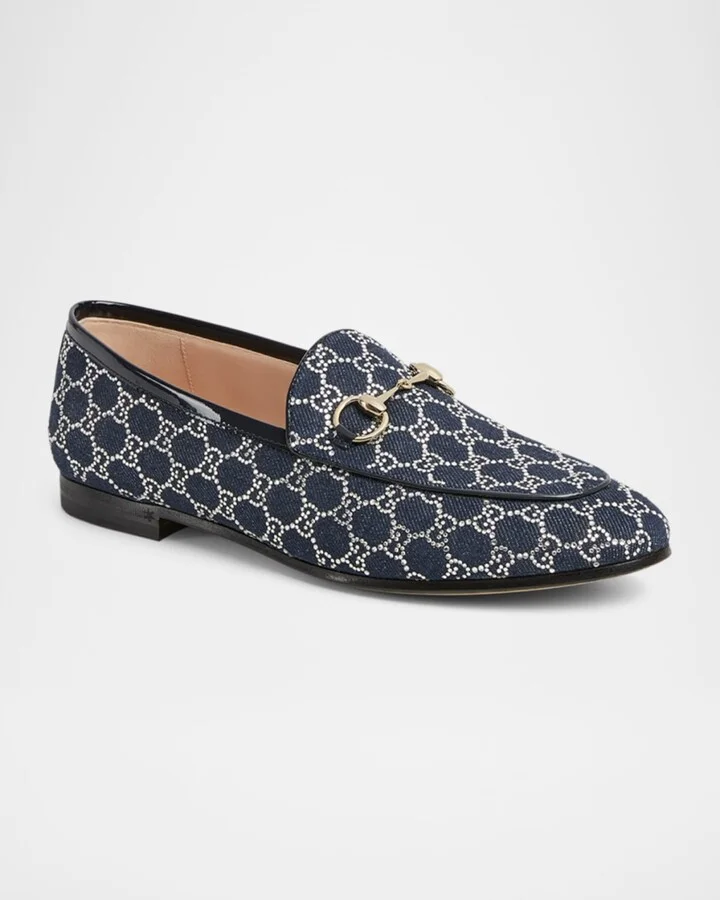 Denim GG Crystal New Jordaan Loafers - Image 5