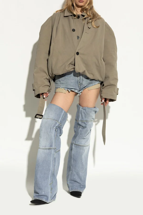 Denim Heeled Boots `New Flex`, , - Blue - Image 2
