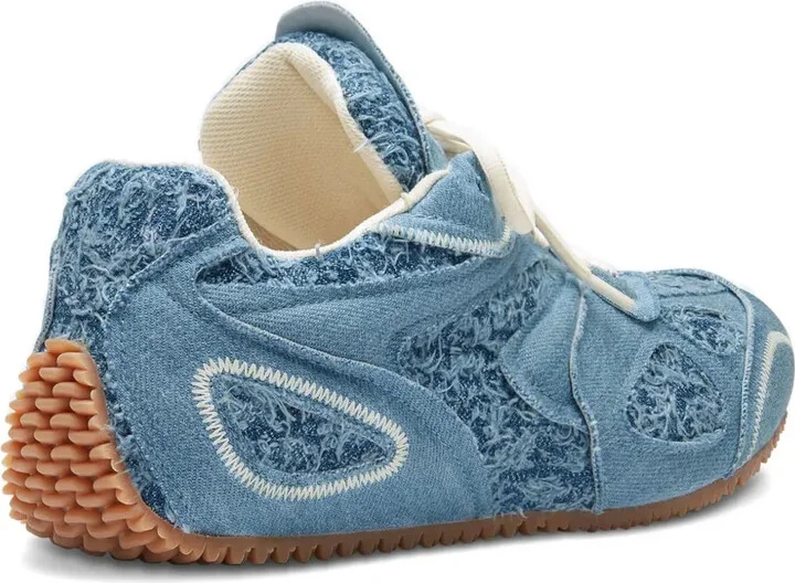Denim Lace-Up Sneakers - Image 3