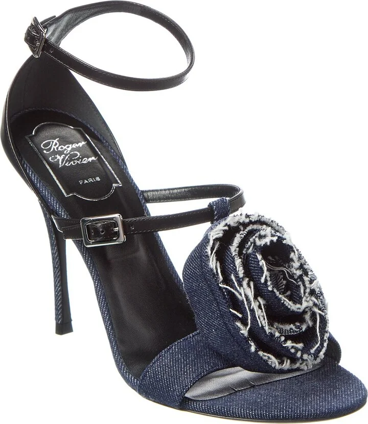 Denim & Leather Sandal