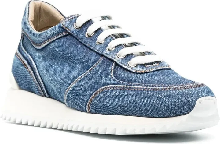 Denim Low-Top Sneakers - Image 2