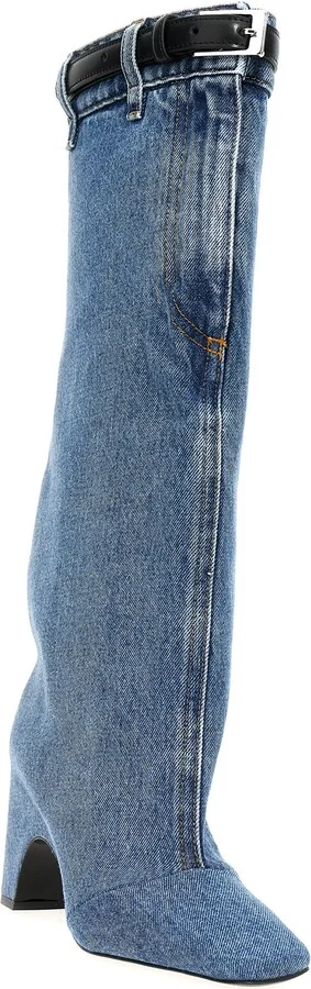 'denim Open Knee Bridge' Boots - Image 2