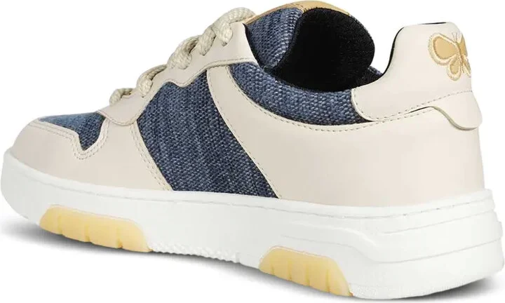 Denim-Panelled Low-Top Sneakers - Image 3