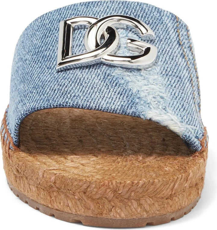 Denim Patchwork Slide Sandal - Image 4