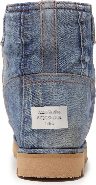Denim-Print Boots - Image 4