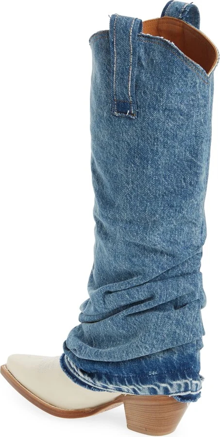 Denim Sleeve Western Boot - Image 2