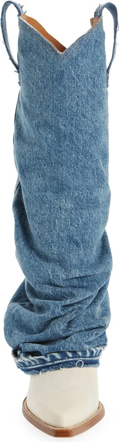 Denim Sleeve Western Boot - Image 4