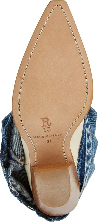 Denim Sleeve Western Boot - Image 6