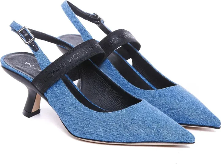 Denim Slingback Pumps - Image 2