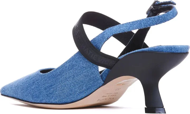Denim Slingback Pumps - Image 3