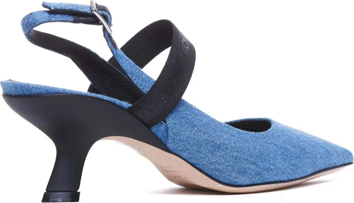 Denim Slingback Pumps - Image 4