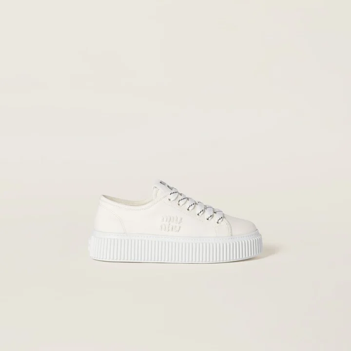 Denim sneakers with logo - Image 2